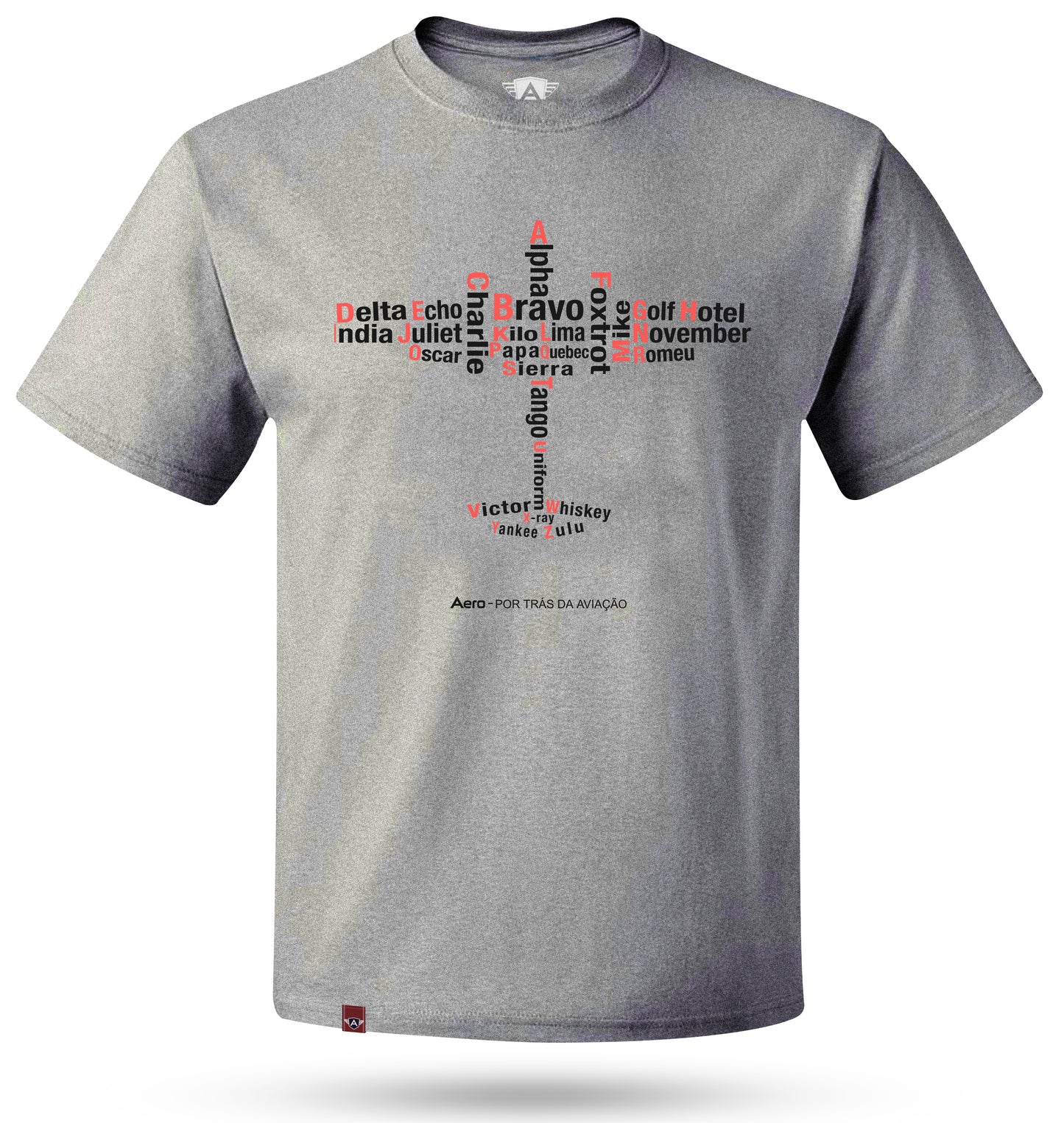 CAMISETA AERO - ALFABETO FONÉTICO MODELO NOVO