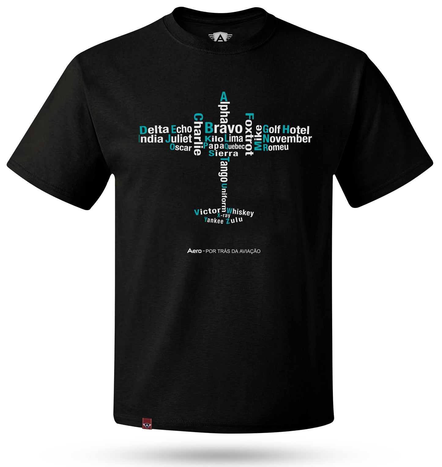 CAMISETA AERO - ALFABETO FONÉTICO MODELO NOVO