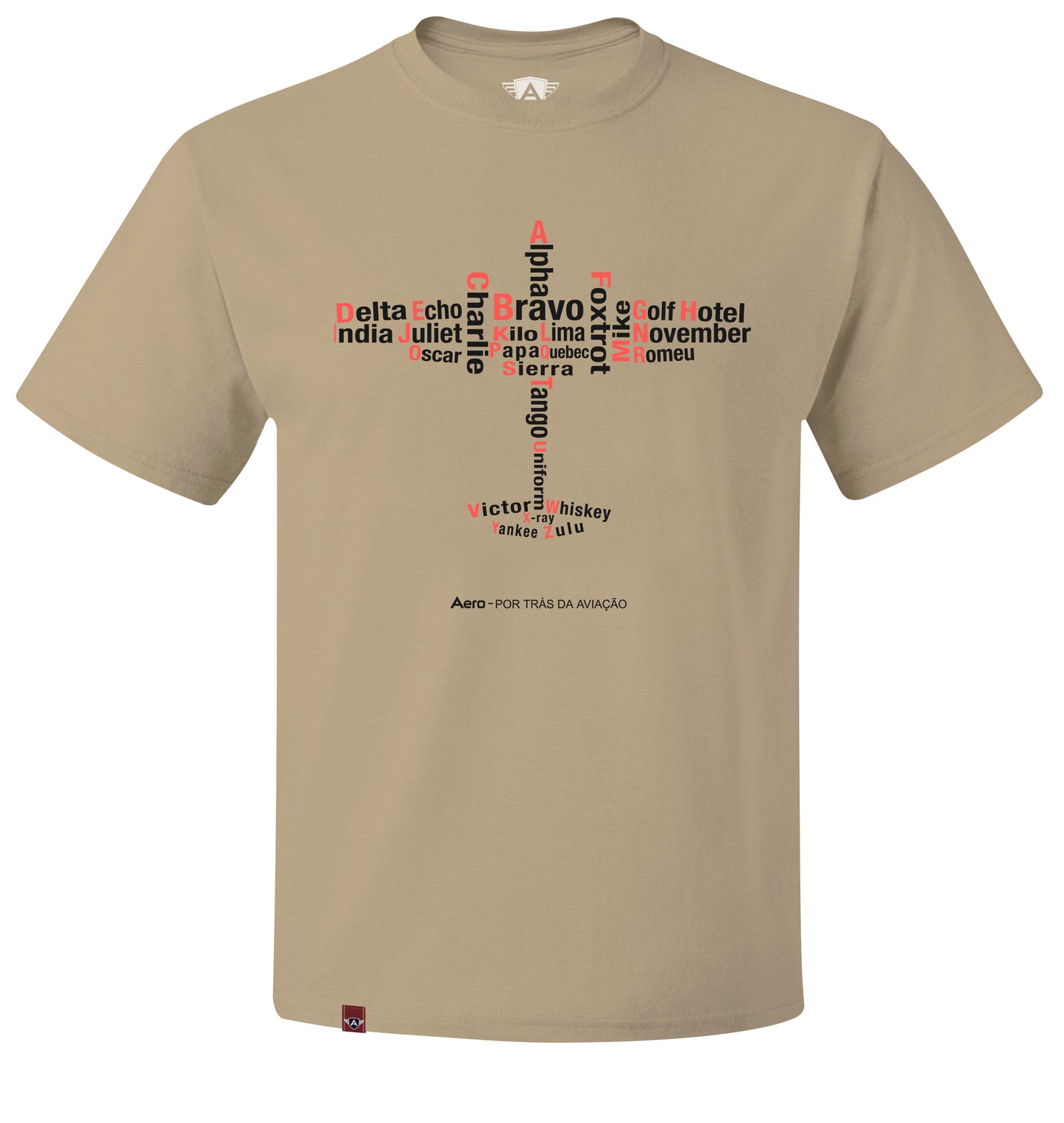 CAMISETA AERO - ALFABETO FONÉTICO MODELO NOVO