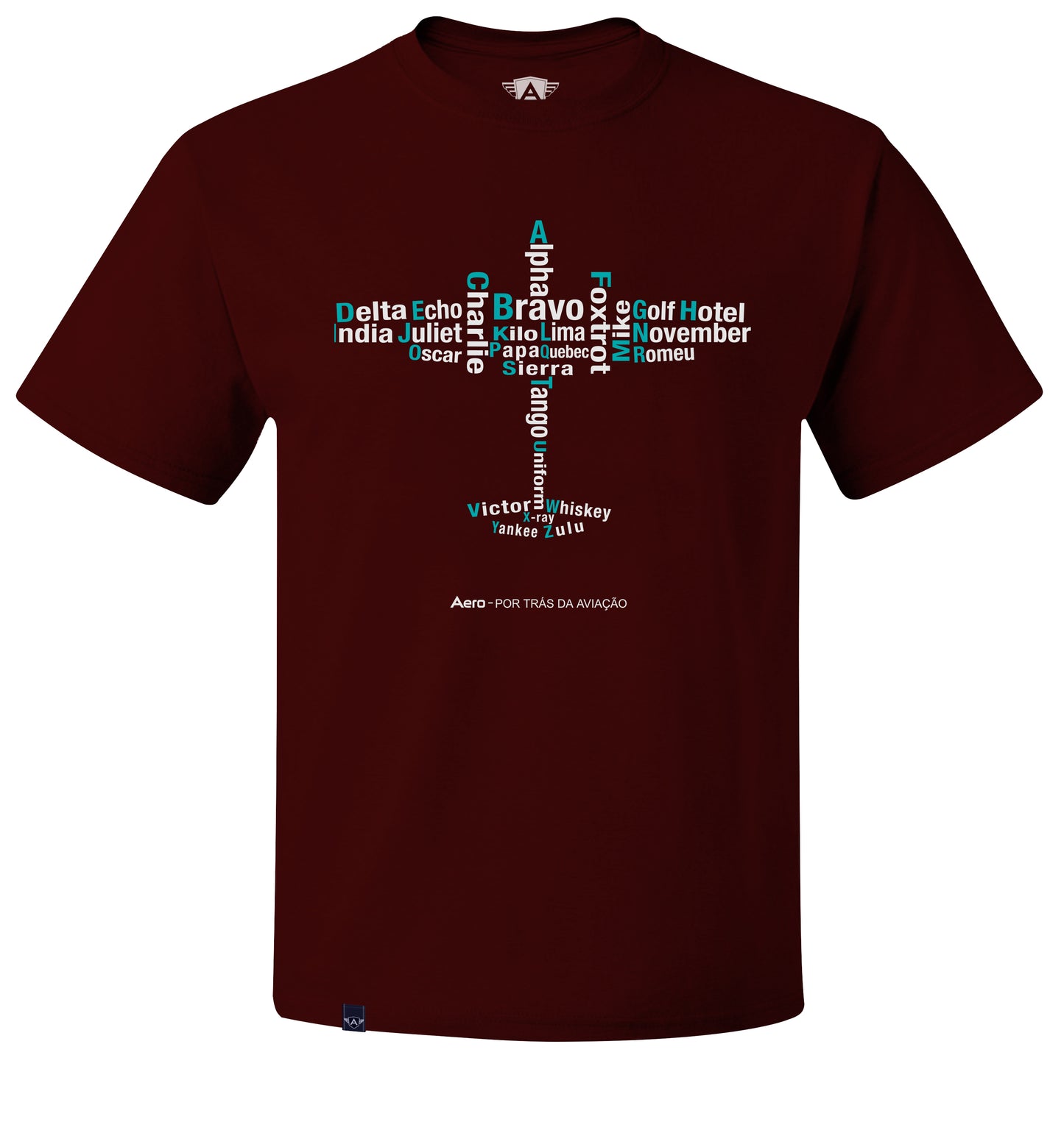 CAMISETA AERO - ALFABETO FONÉTICO MODELO NOVO