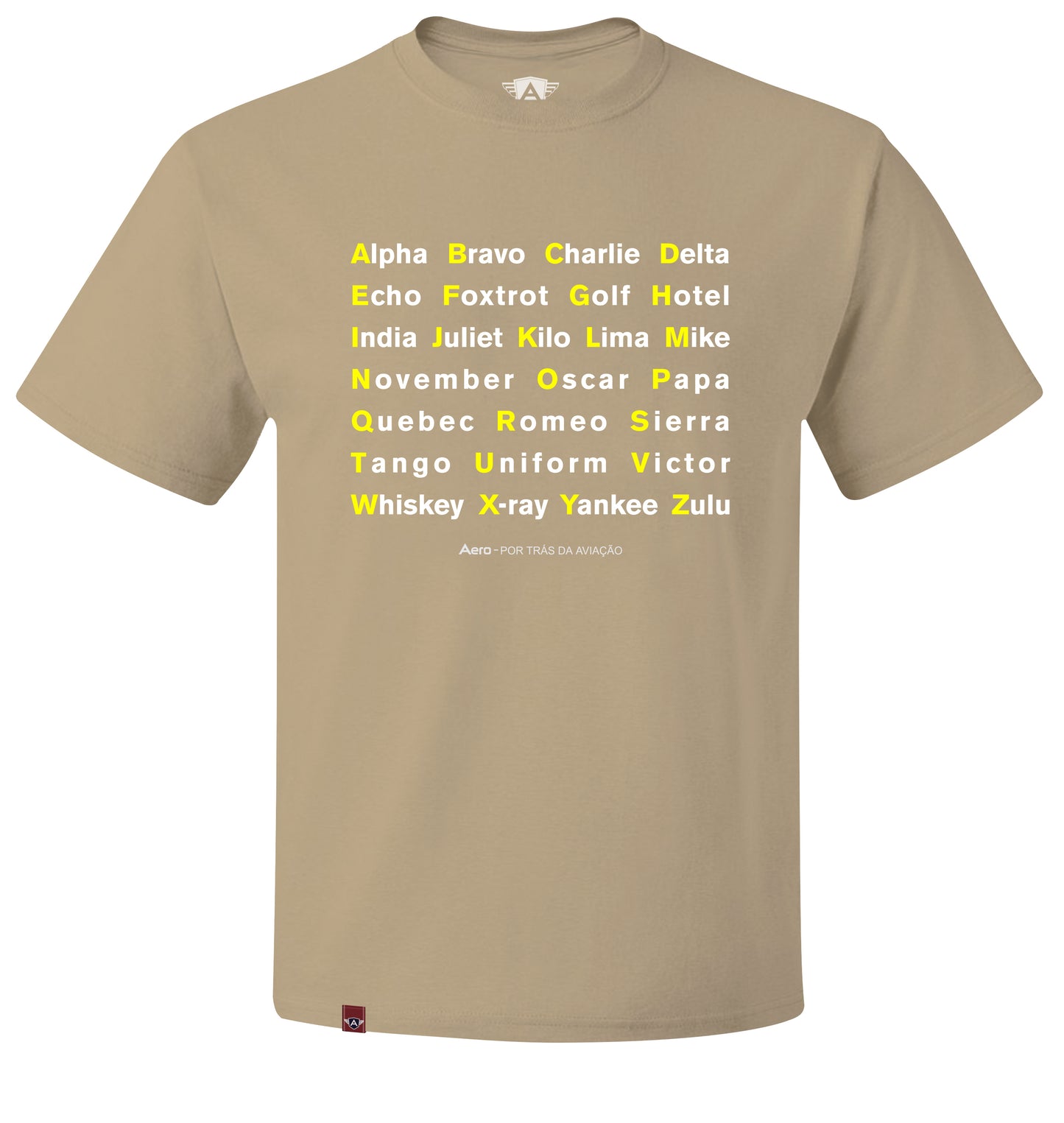 CAMISETA AERO - ALFABETO FONÉTICO