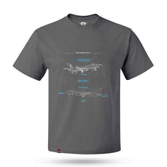 CAMISETA AERO - COLEÇÃO ESPECIAL - COMO UM AVIÃO VOA? Dry Fit