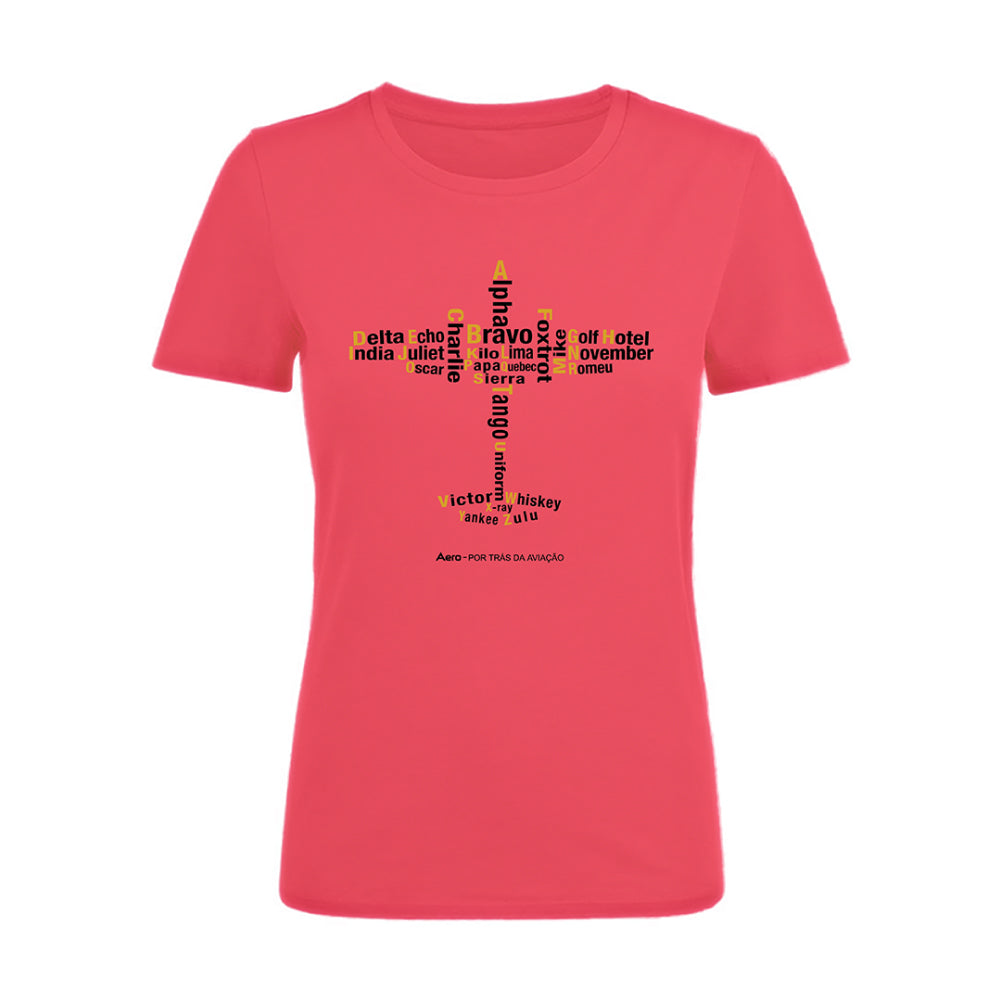 CAMISETA AERO FEMININA - ALFABETO FONÉTICO MODELO NOVO - Dry Fit
