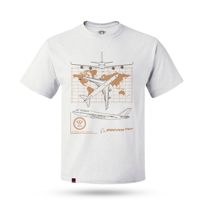 CAMISETA AERO - COLEÇÃO ESPECIAL AVIAÇÃO COMERCIAL - BOENG B747