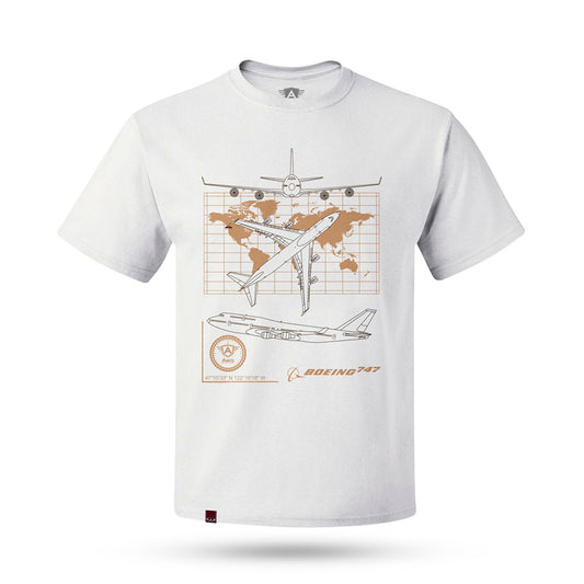CAMISETA AERO - COLEÇÃO ESPECIAL AVIAÇÃO COMERCIAL - BOENG B747