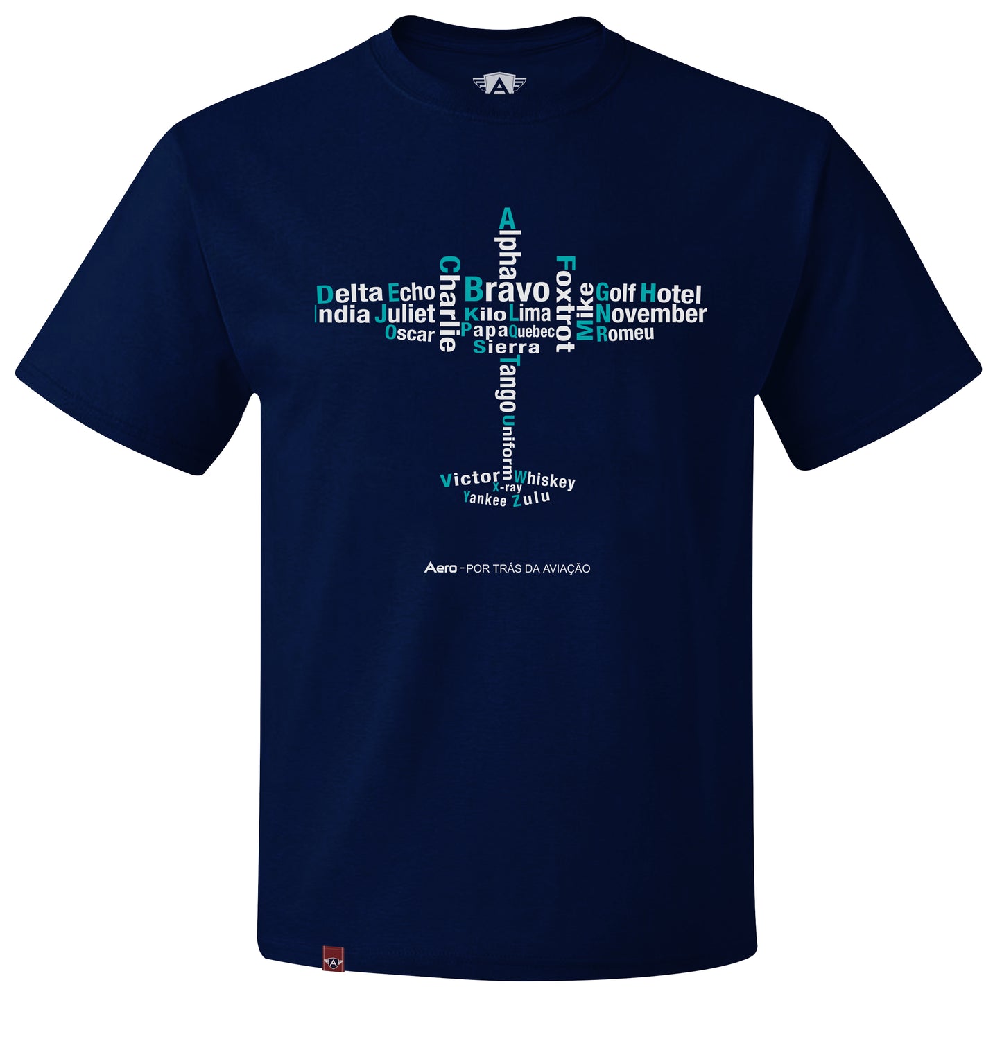 CAMISETA AERO - ALFABETO FONÉTICO MODELO NOVO