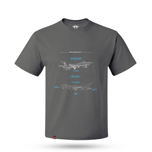 CAMISETA AERO - COLEÇÃO ESPECIAL - COMO UM AVIÃO VOA? Dry Fit