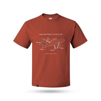 CAMISETA AERO - COLEÇÃO ESPECIAL - COMO O AVIÃO MOVIMENTA NO AR? PIMA