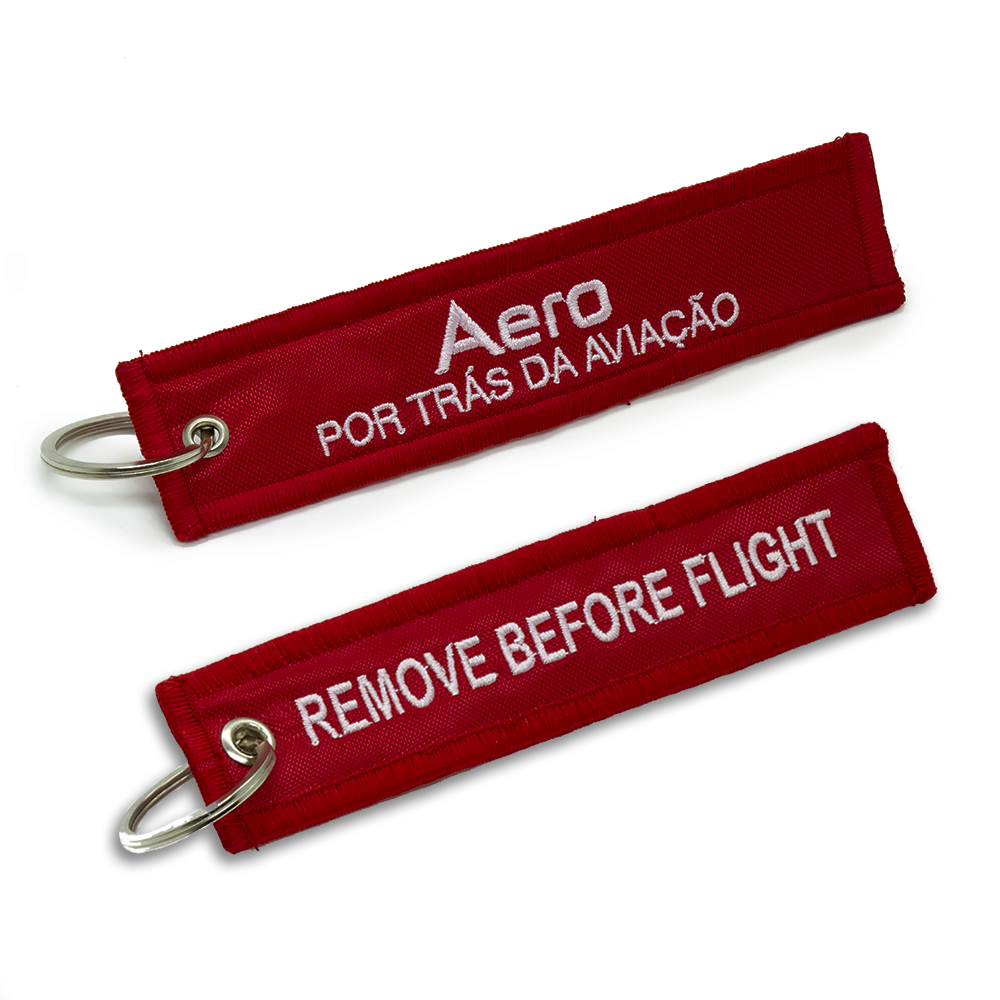 CHAVEIRO AERO - REMOVE BEFORE FLIGHT VERMELHO