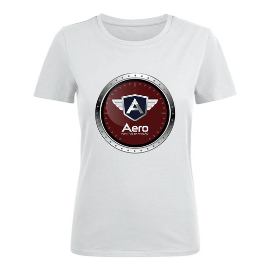 CAMISETA AERO FEMININA - LOGO BRANCA